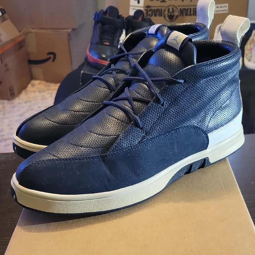 Air Jordan XII Clave Rare Obsidian White University Blue (2012) Mens 10 EUC